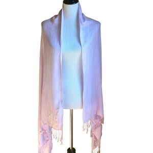 Lavender lightweight fringe wrap